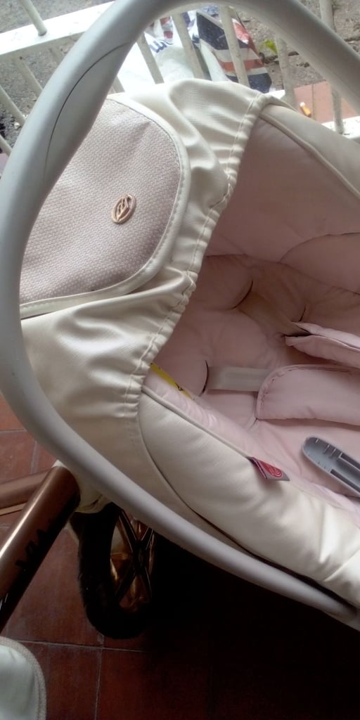 Rose gold pram 