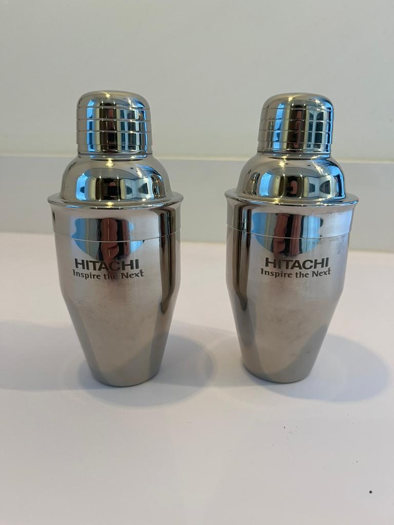 image for Two lovely vintage mini cocktail shakers 