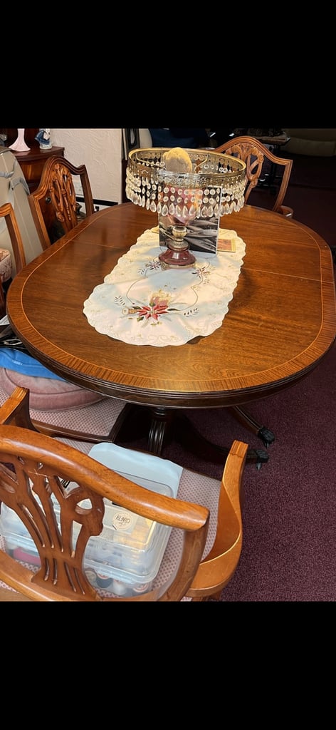 image for Mahogany Table & Six Chairs 