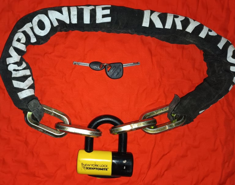 Kryptonite New York lock and chain. For motorbike / bicycle