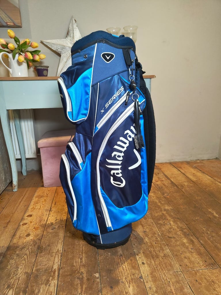image for Callaway X Series Golf Cart Bag – Blue & Navy, Lightweight, Excellent Condition