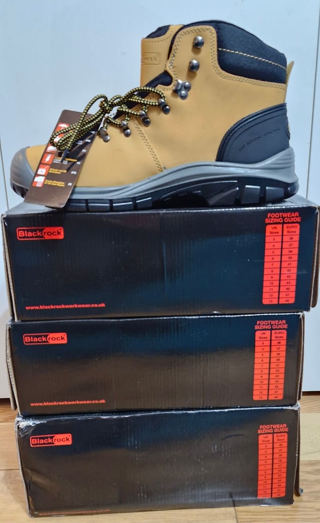 image for 3 PAIRS BLACKROCK MALVERN HIKER BOOTS STEEL TOE SIZE UK11