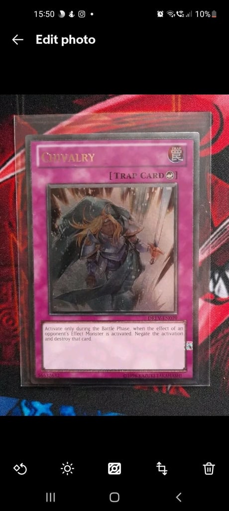 image for Yugioh DREV-EN079 Chivalry Ultimate Rare MISPRINT New & Mint