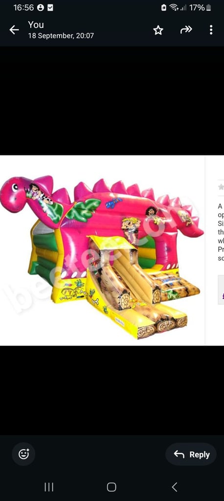 Dino combi bouncy castle