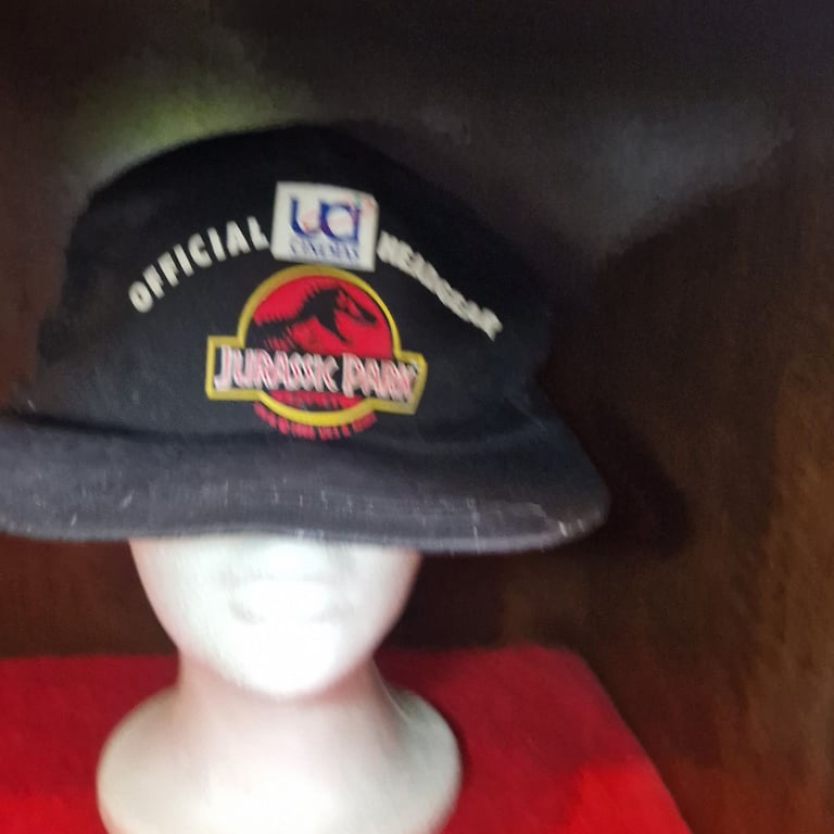 Vintage 1993 Jurassic Park UCI Cinemas Official Headgear Promo Cap – Rare Original Movie Hat