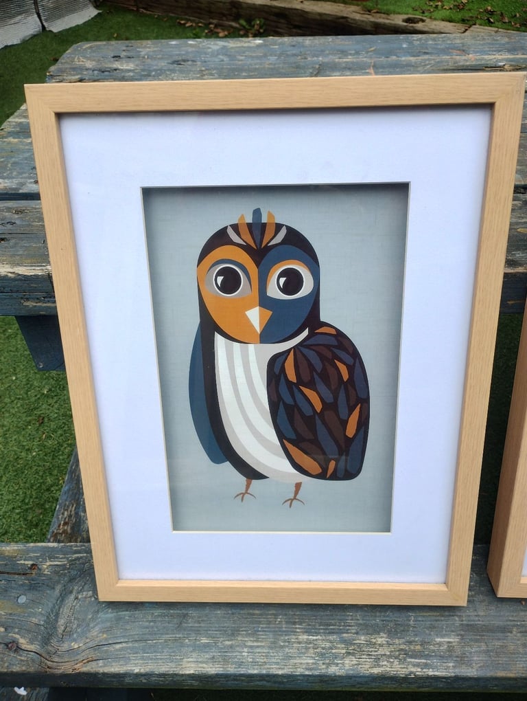 Dunelm Scandi Abstract Pictures - Owl & Fox