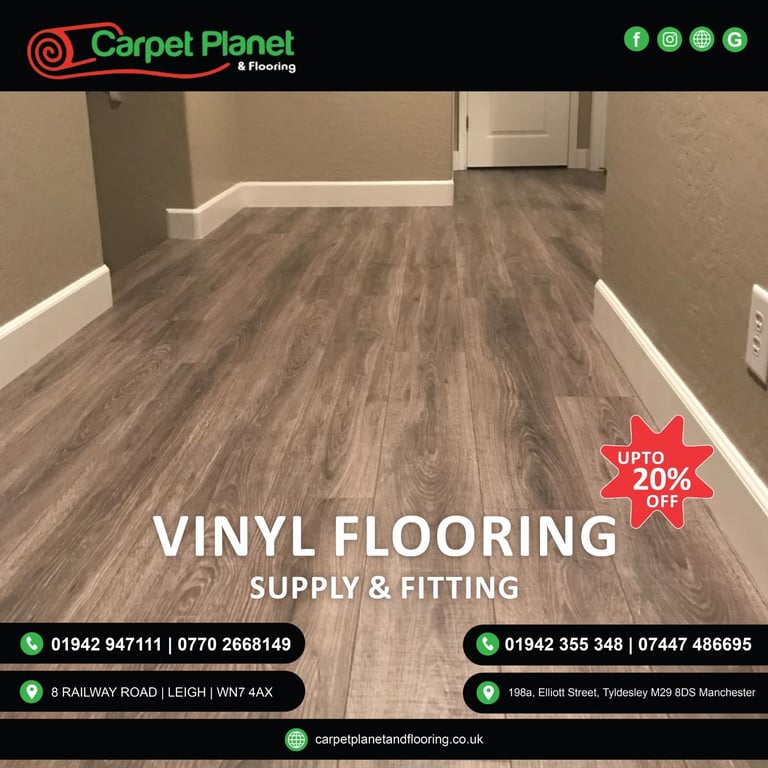 Vinyl flooring supply and fit