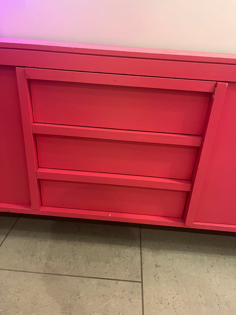 Hand painted wooden cabinet