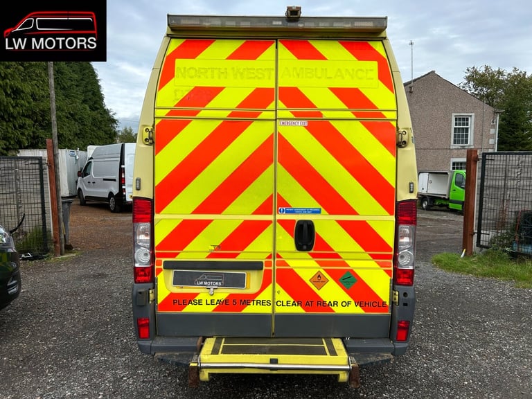 FIAT DUCATO 3.0 180 BHP MULTIJET EXLWB EXHIGH ROOF AMBULANCE 2012 62 REG