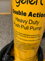 Heavy duty pump for inflating air beds or paddling pools 