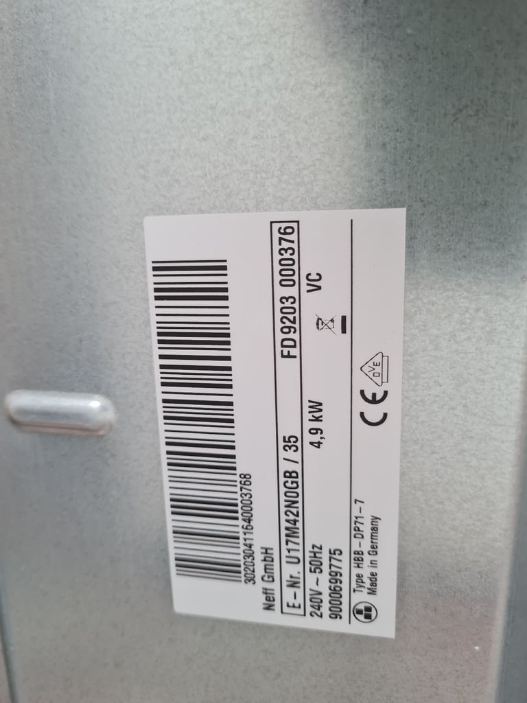 Neff double electric oven built under counter 