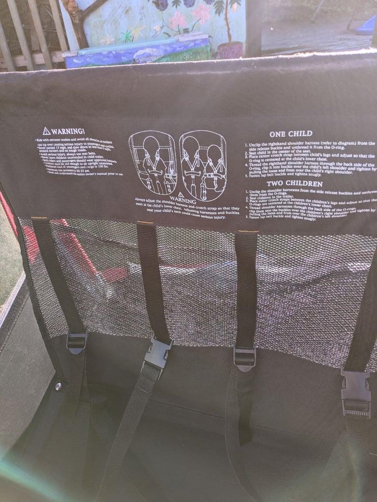 Double kids bike trailer