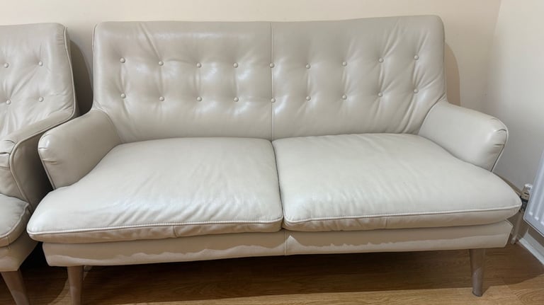 Genuine Italian leather sofas 2 + 2 seater from House of Fraser Selling as Moving (Can Deliver)