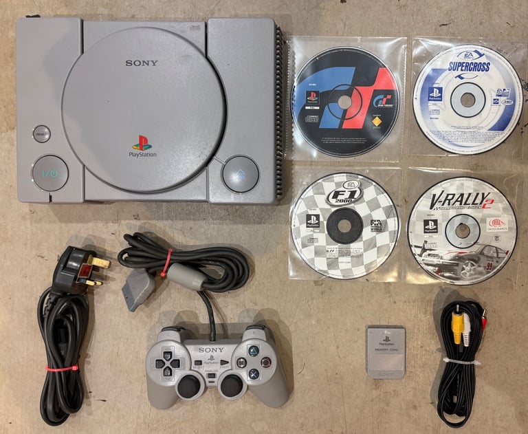image for PlayStation 1 Console + Games.   PS1