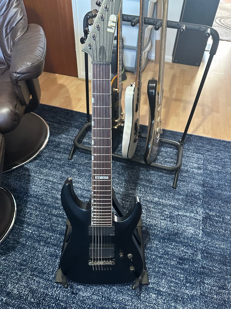 Esp Ltd mh417 7 string guitar in satin black