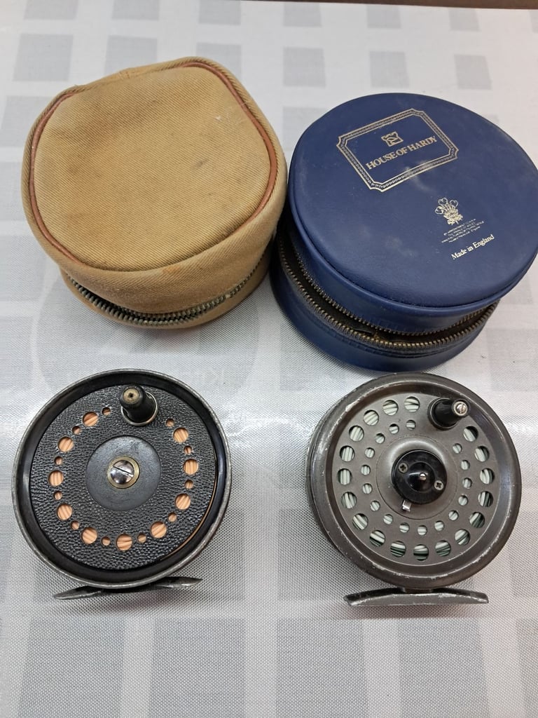 Trout and Salmon fishing reels fly 2 boxes and box of lures