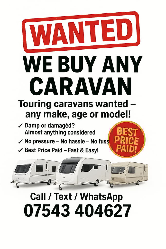 Wanted Wanted caravans caravans 
