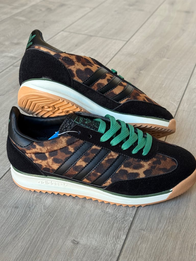 Adidas SL 72 Women’s trainers size uk 5 leopard brown black green