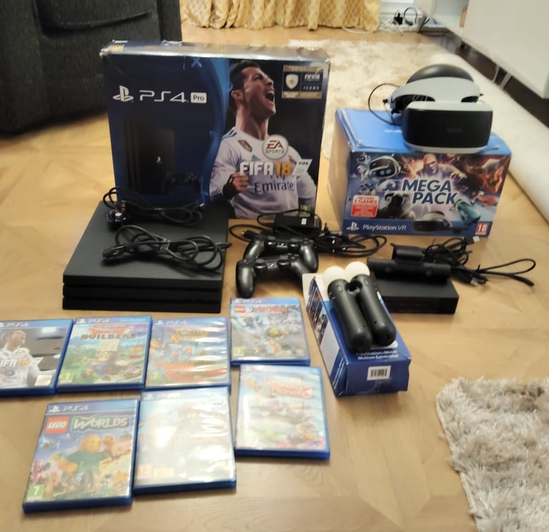 image for PS4+VR+games+motion controllers 