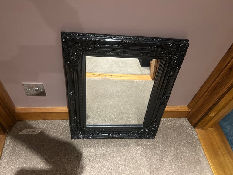 image for Black ornate mirror 