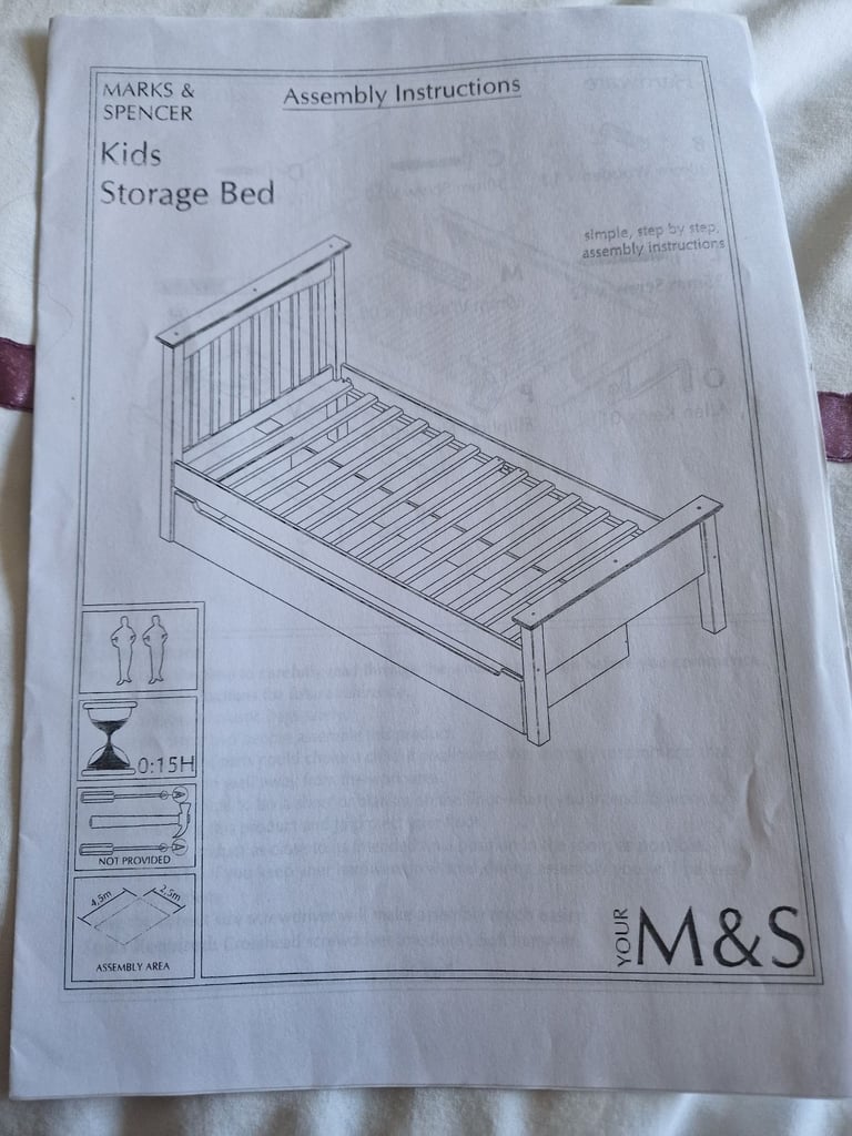 Kids storage bed