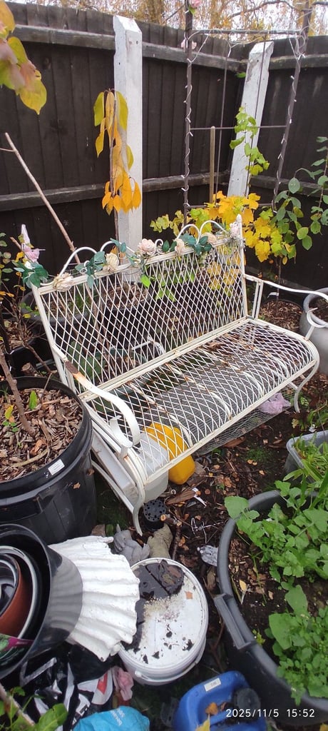 Garden bench chair cast iron 