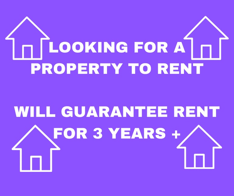 Looking to rent for 3 years +