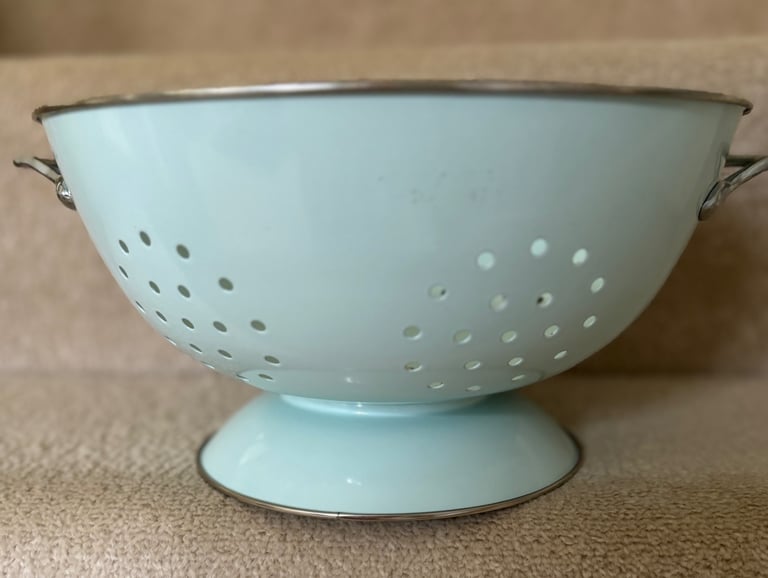 image for Large duck egg blue colander 
