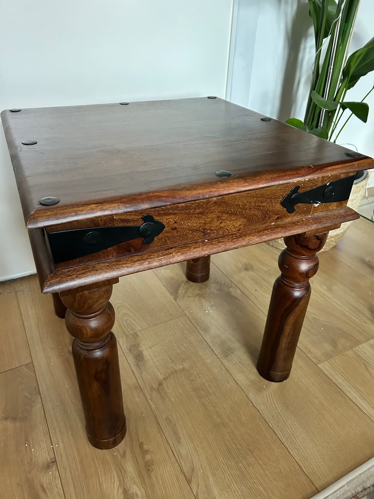 image for Solid wood side table