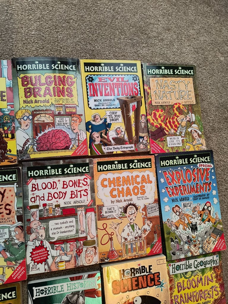 Horrible science, Horrible Geography and Histories , The Knowledge and Murderous Maths