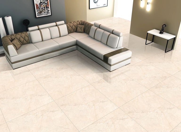 Sun Marfil Glossy Floor Tile (600x600mm)