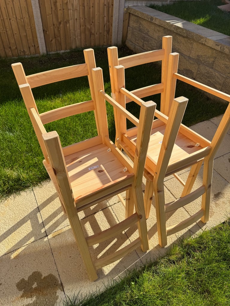 image for Dining table with 4 chairs - Solid Pine Wood 