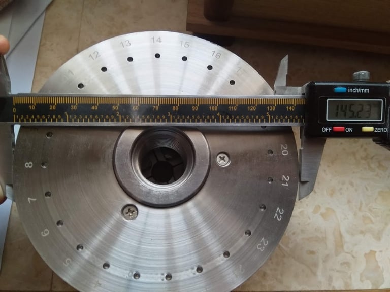 M33 (3.5) thread 5.1/2 inches 4 Jaw Geared Scroll Wood Lathe Chuck 140mm box full set