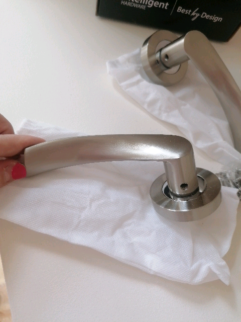 Brushed chrome internal door handle sets with hinges and Latches 10 Av
