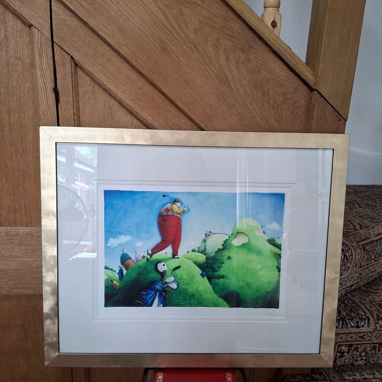 image for Superb Paul Hess Large Signed Ltd Edt Giclee Print ‘BELOW PAR’ Golf Interest