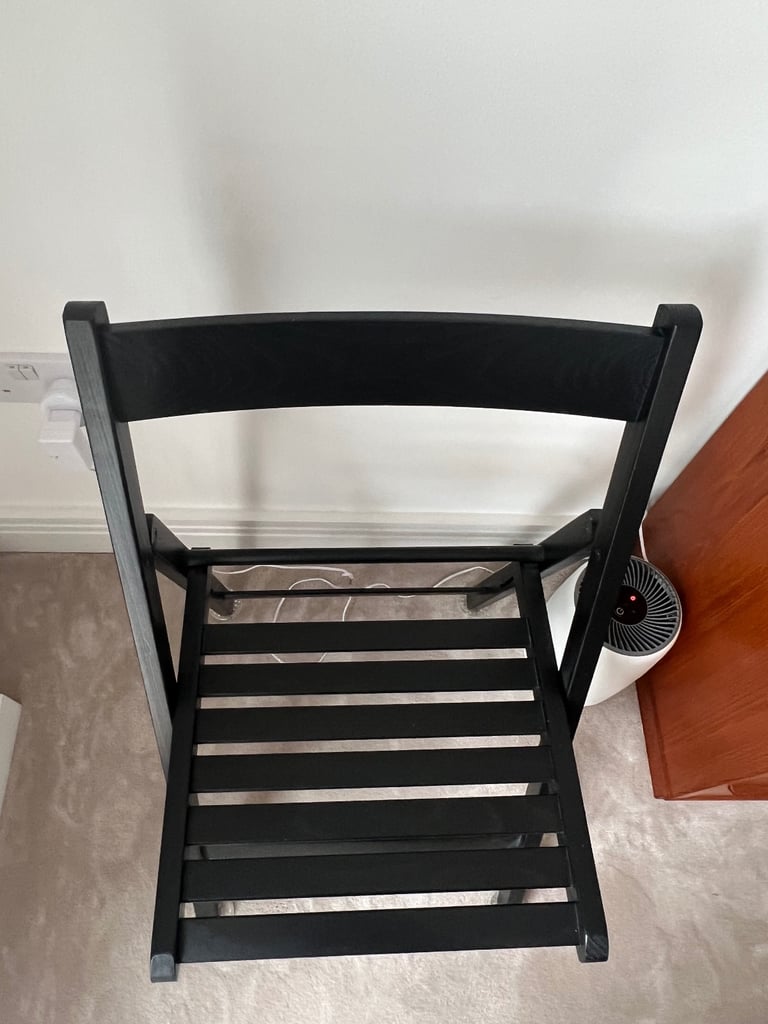 Black Wooden Folding Chair