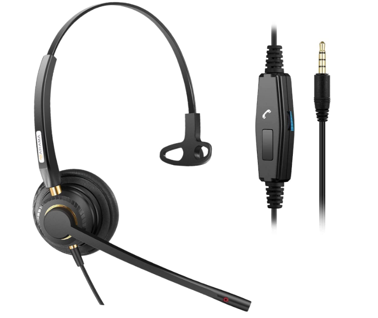 Arama A800 Mobile Phone Headset with Microphone Noise Cancelling 3.5mm NEW BOXED