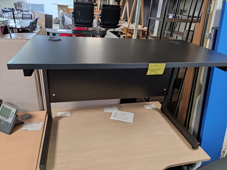brand new black office desk