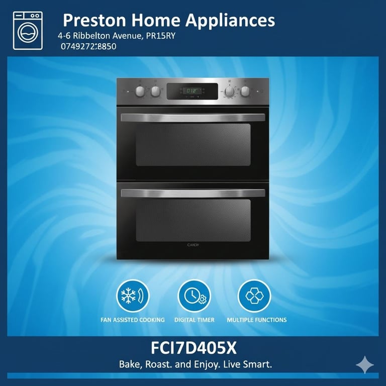 FCI7D405XIdea Oven Oven, Electricity, Fan Oven, 40 litres, Class A, Stainless Steel, Stainless Steel