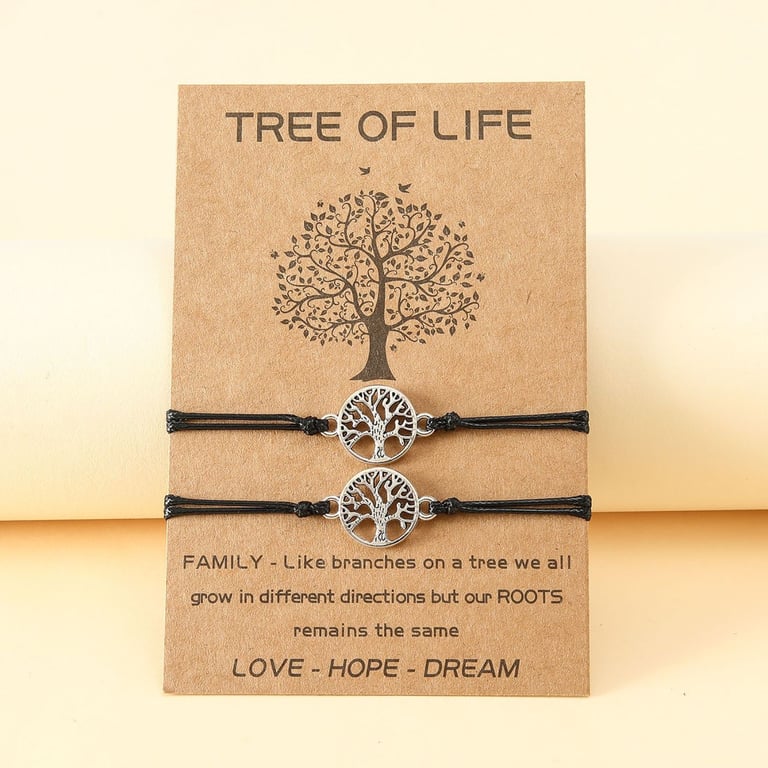 Men's Tree of Life Love Hope & Dream Bracelets Brand New Gift Card Lightweight.