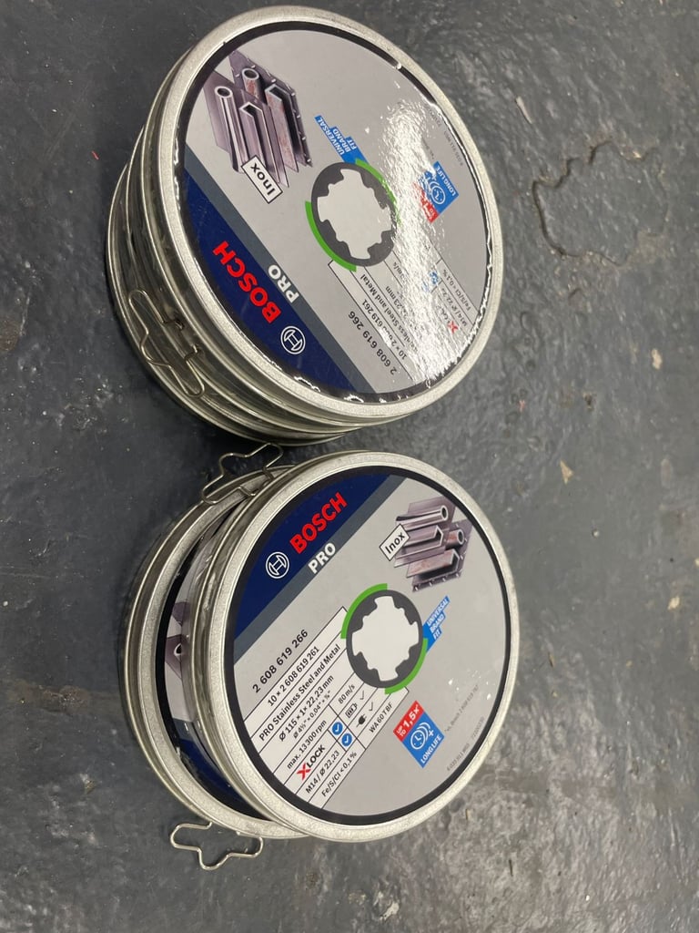 Bosch 115mm Cutting Discs (10 Pack) – Inox Stainless Steel Metal Cutting Blades – Brand New