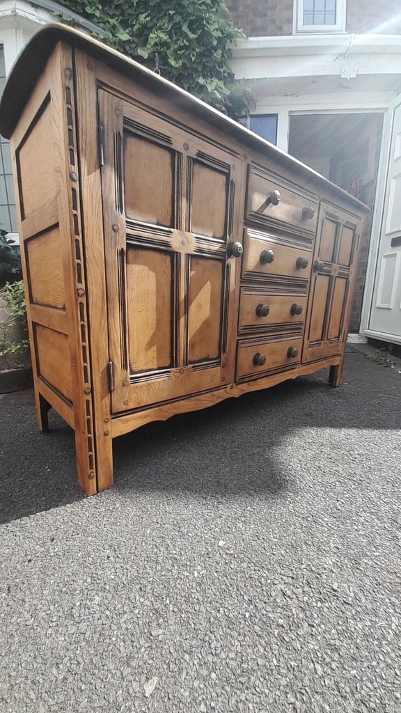 Ercol solid light elm sideboard