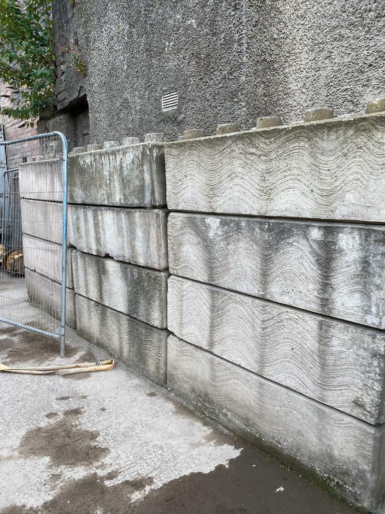 Concrete Lego blocks in East End, Glasgow Gumtree