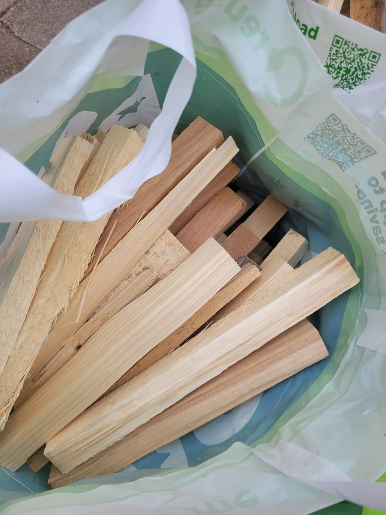 Sun dried ready to burn kindling