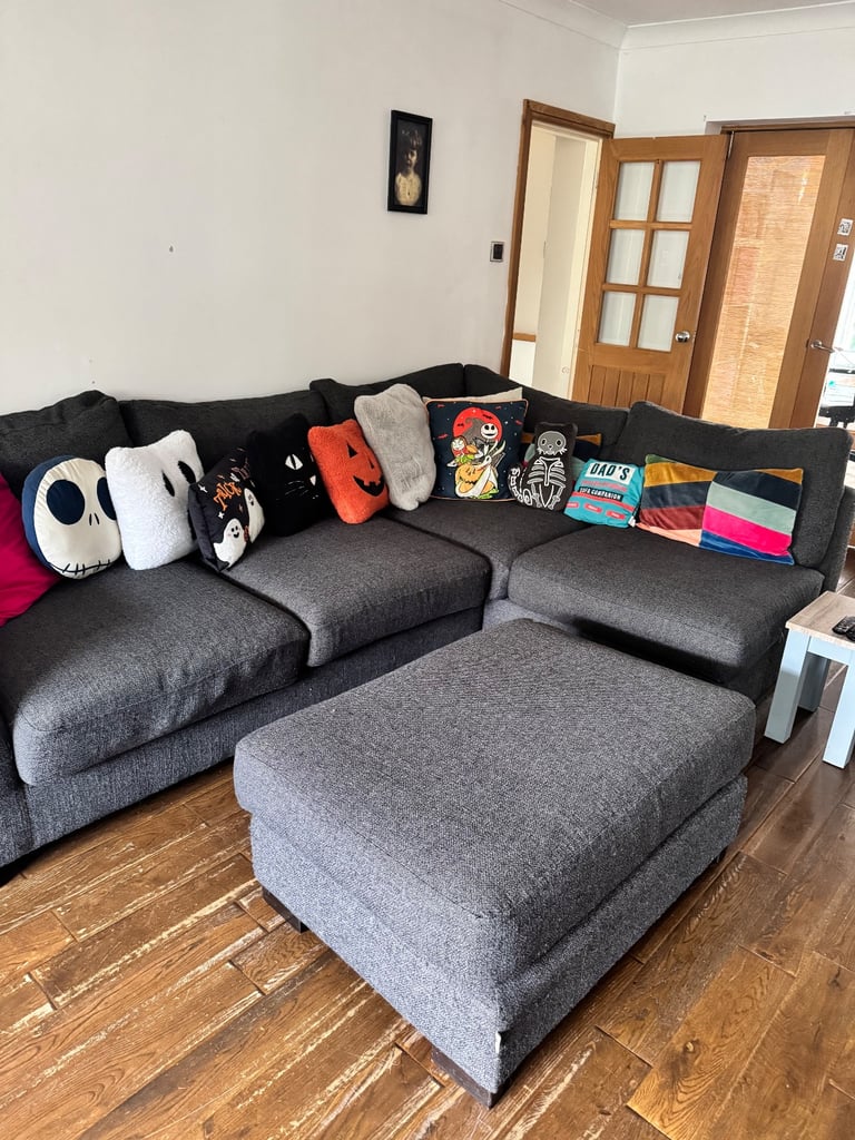 Barker & Stonehouse - Grey L-Shaped Sofa 