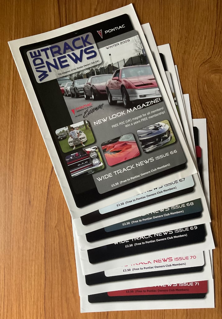 Pontiac Owners Club ‘Wide Track News’ Magazines (2002-2013)
