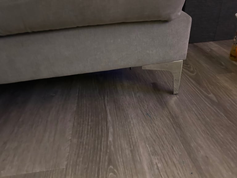 Large natural grey love seat couch 2 seater