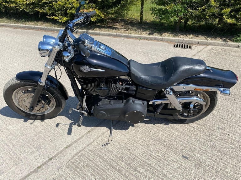 2014 14 HARLEY DAVIDSON FAT BOB FXDF [Phone number removed]DYNA BLACK CUSTOM CHOPPER