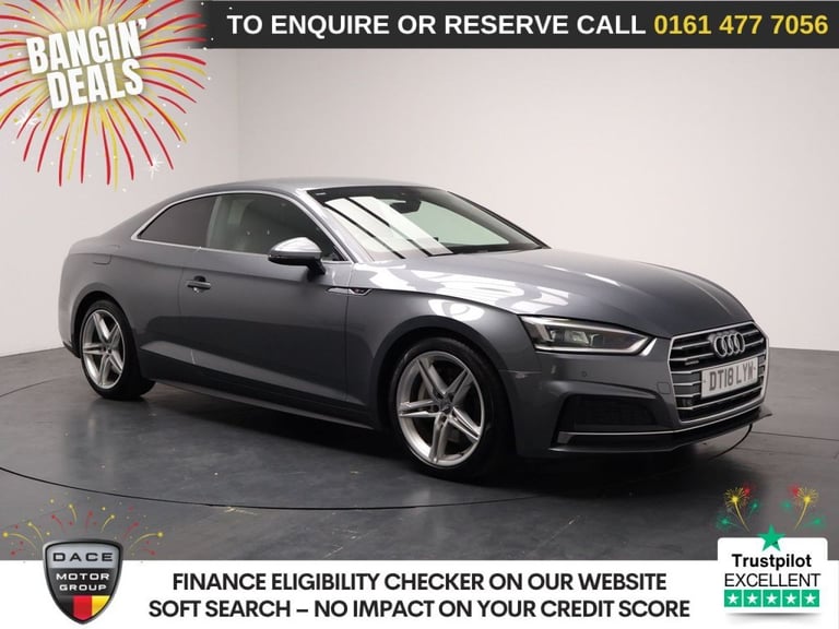 image for 2018 Audi A5 2.0 TFSI S line Coupe 2dr Petrol S Tronic quattro Euro 6 (s/s) (252 ps) Coupe Petrol...