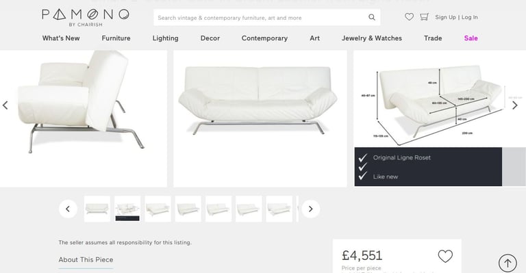 Ligne Roset Smala designer sofa bed - Replica version OPEN TO OFFERS